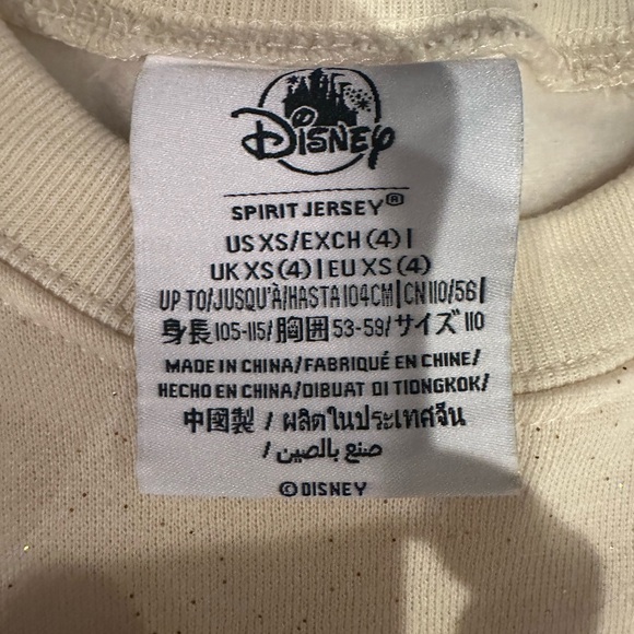 Disney Festive Sequin Cream Long Sleeve Spirit Jersey Sweatshirt - Picture 4 of 5